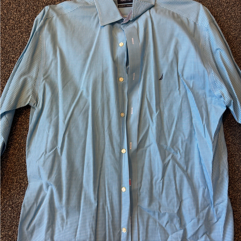 Nautica Blue Gingham Shirt